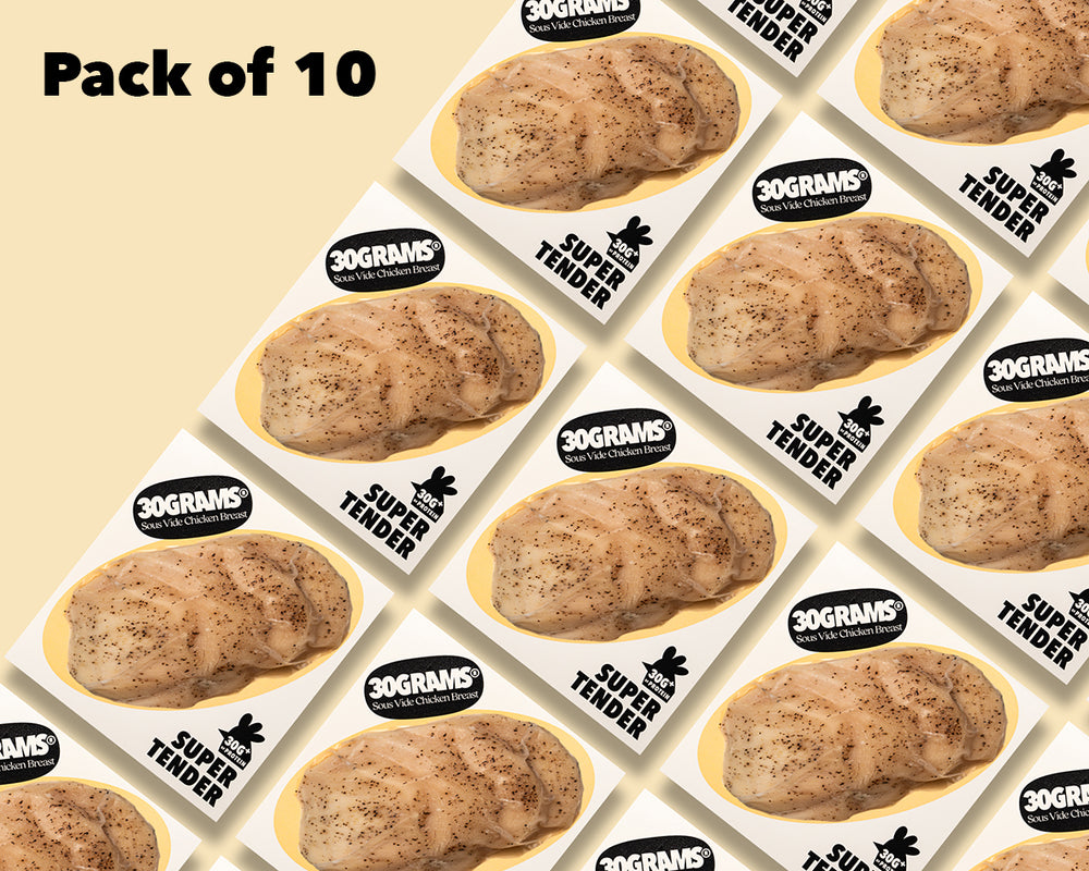 10 Pack Plain Sous Vide Chicken Breast - Pack of 10, 41 oz (Frozen)